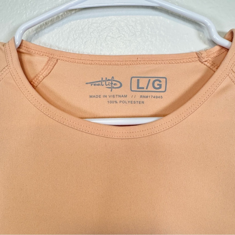 Reel Life Ladies UV Long Sleeve Tee Peach Parfait Size L - Picture 2 of 12